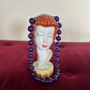 Vintage Amethyst Purple Necklace